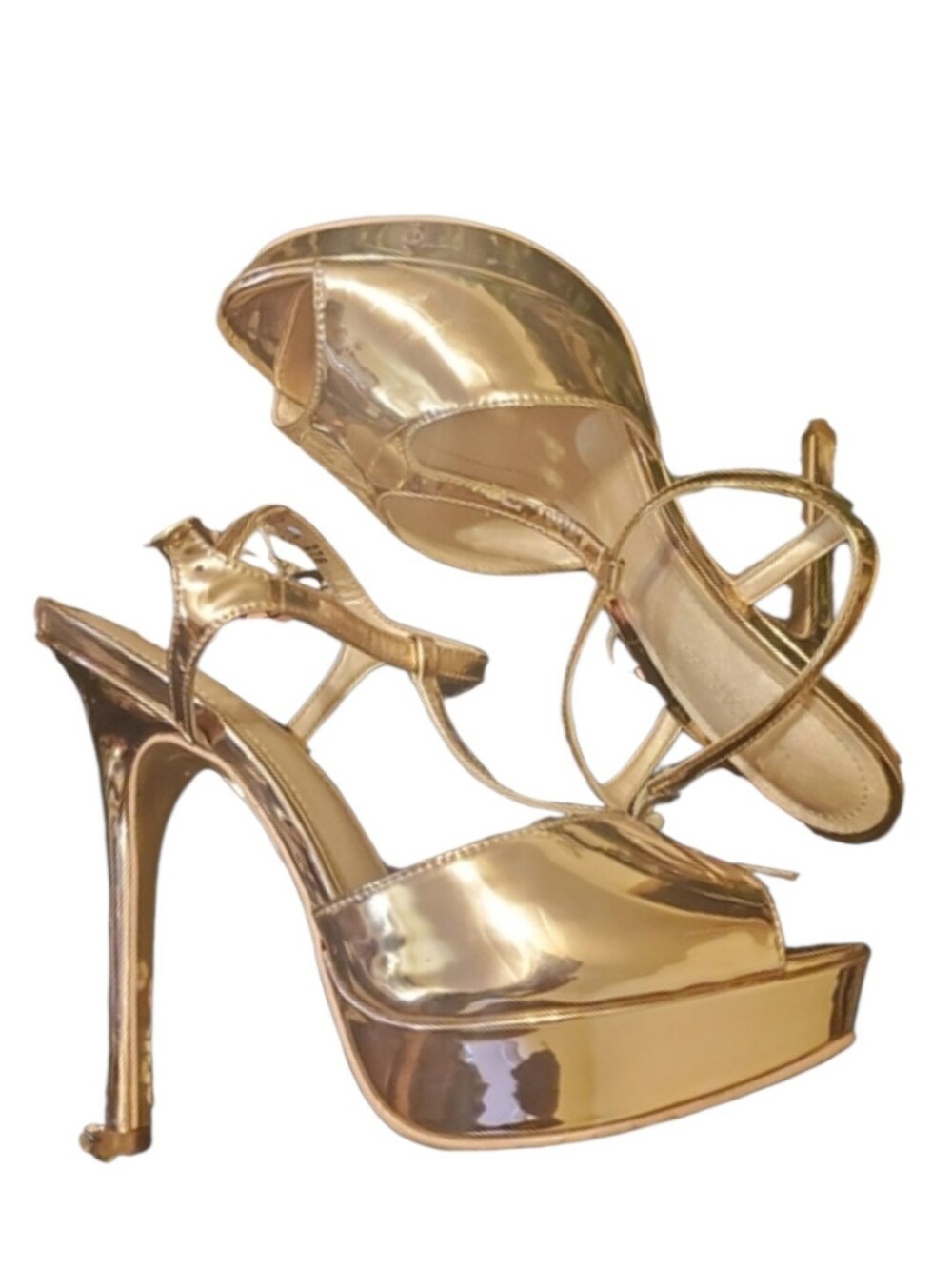 Andrea heels color pink Golden Good Condition